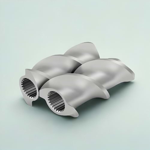 Bi-Lobed Pushing Flight Screw Elements