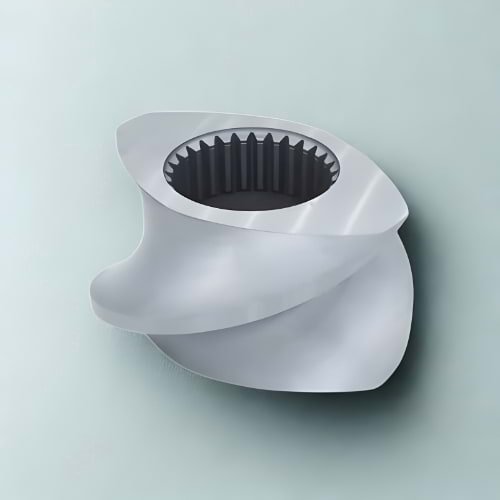 Single-to-Bi-Lobed Screw Transition Elements